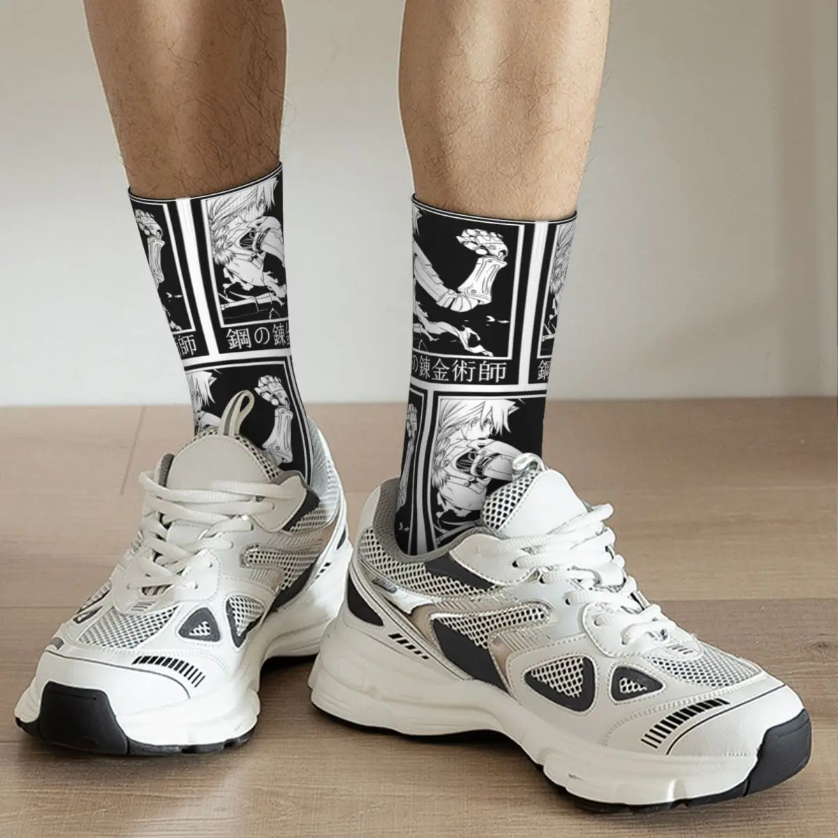 FULLMETAL ALCHEMIST 1 Calzini Harajuku Calze di alta qualità Calzini lunghi per tutte le stagioni Accessori per regali di Natale per uomo e donna