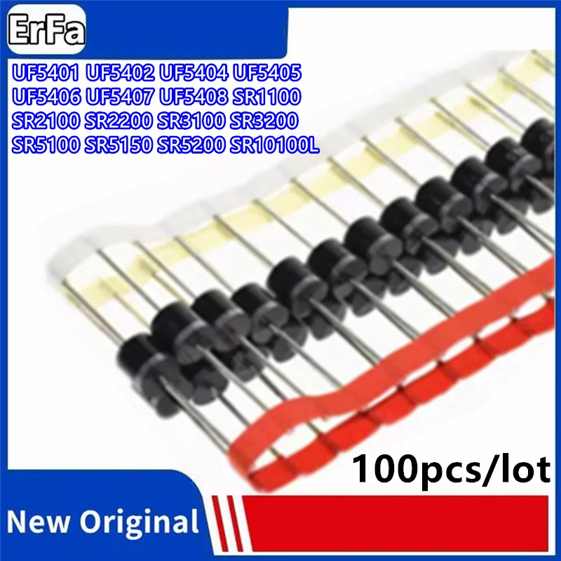 

100pcs SR1100 SR2100 SR2200 SR3100 SR3200 SR5100 SR5150 SR5200 SR10100L UF5401 UF5402 UF5404 UF5405 UF5406 UF5407 UF5408