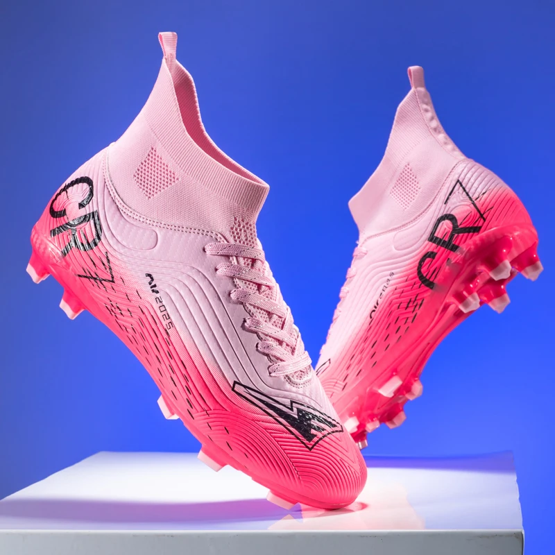 

New Men Soccer Shoes Soft Sport Professional Football Boots Unisex Ultralight Breathable Training Grass Cleats Match Sneakers