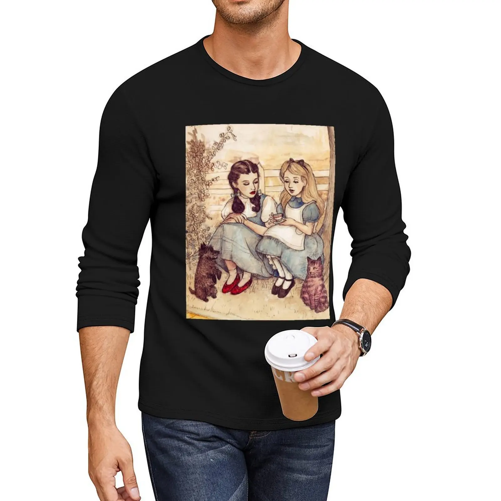 

Dorothy and Alice Long T-Shirt graphic t shirts t shirts for men cotton