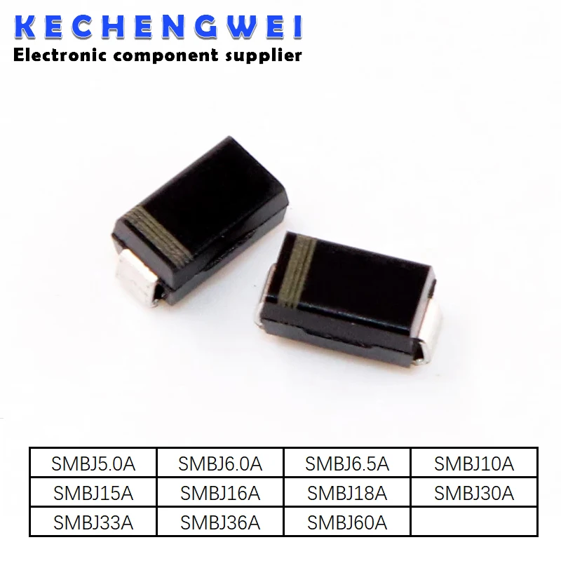 20PCS TVS Diode SMBJ5.0A SMBJ6.0A SMBJ6.5A SMBJ10A SMBJ15A SMBJ16A SMBJ18A SMBJ30A SMBJ33A SMBJ36A SMBJ60A