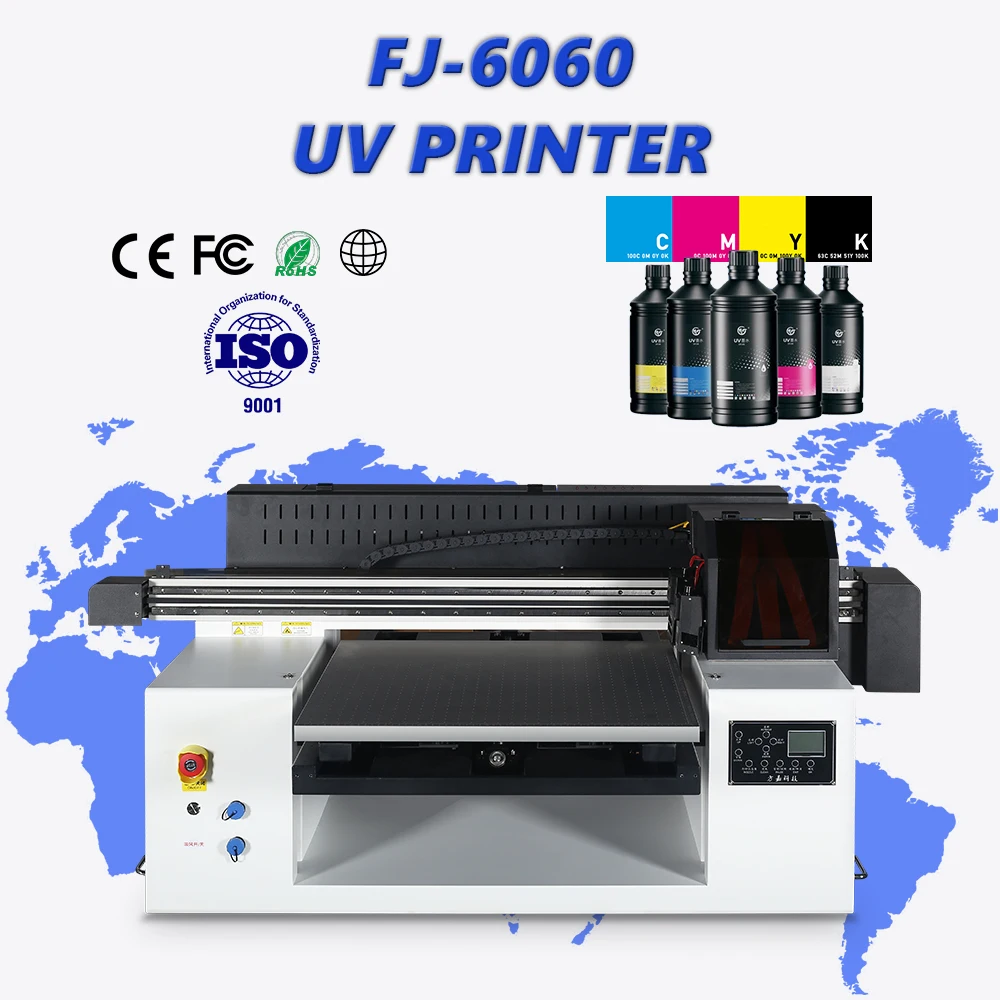 UV Flatbed Printer 6060 Roll to Flat Printing Equipment for Promotional Items Craft Decoration Advertising Display