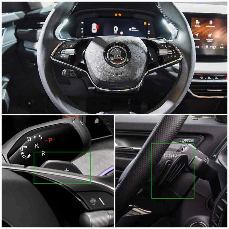 For Skoda Octavia A8 MK4 ENYAQ IV RS VRS Karoq Kodiaq 2020-2022 Car Steering Wheel Shift Paddle Extend Shifters Sticker DSG Gear