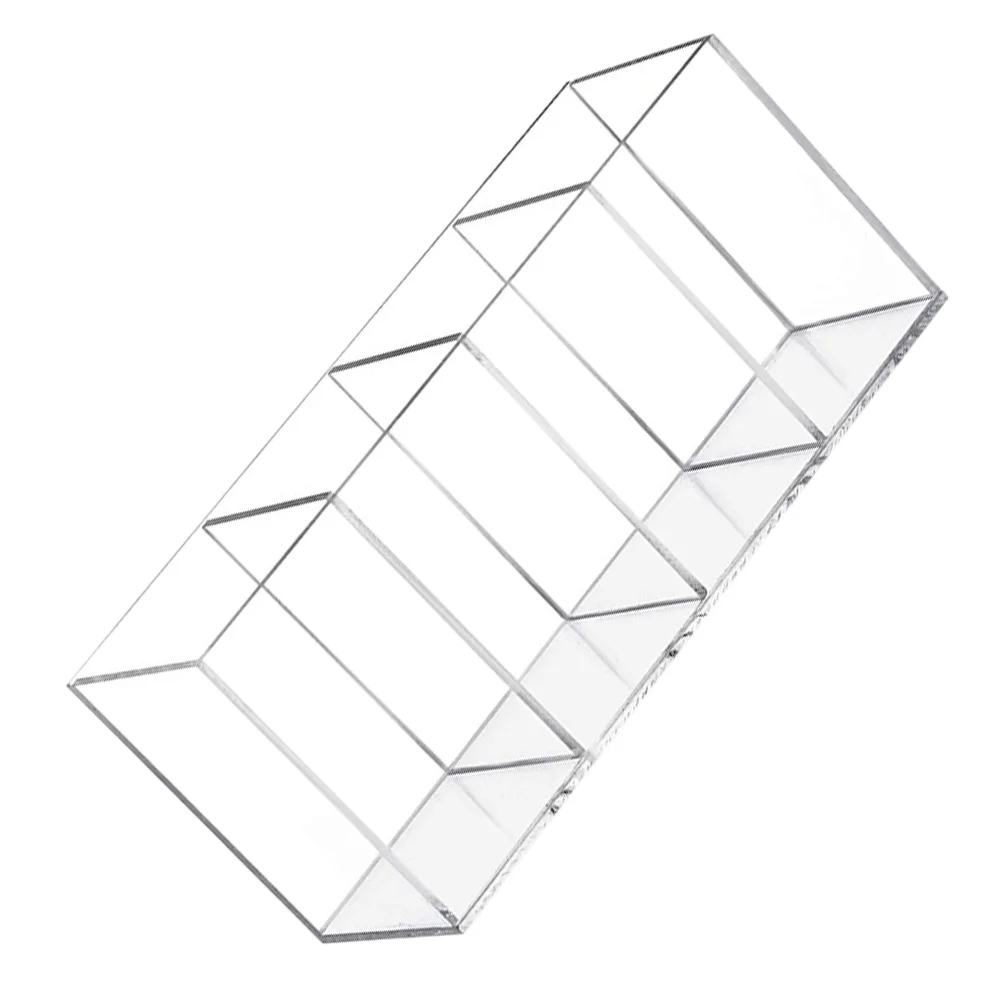 transparente acrilico escova organizador bolsa quatro grade pen holder tubo de armazenamento papelaria maquiagem desktop estudantes 01