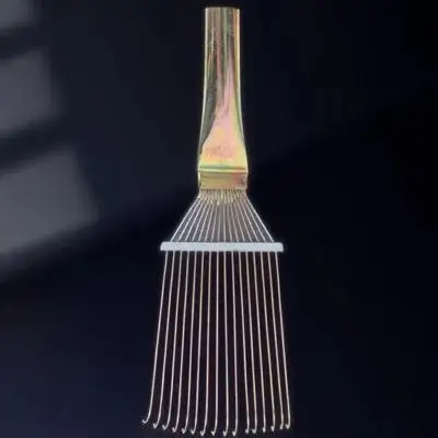 فرشاة تهذيب الحصان المعدنية المتينة لإزالة شعر الماشية، مقبض ناعم، مشط العناية بالماشية، الأغنام الماشية #6