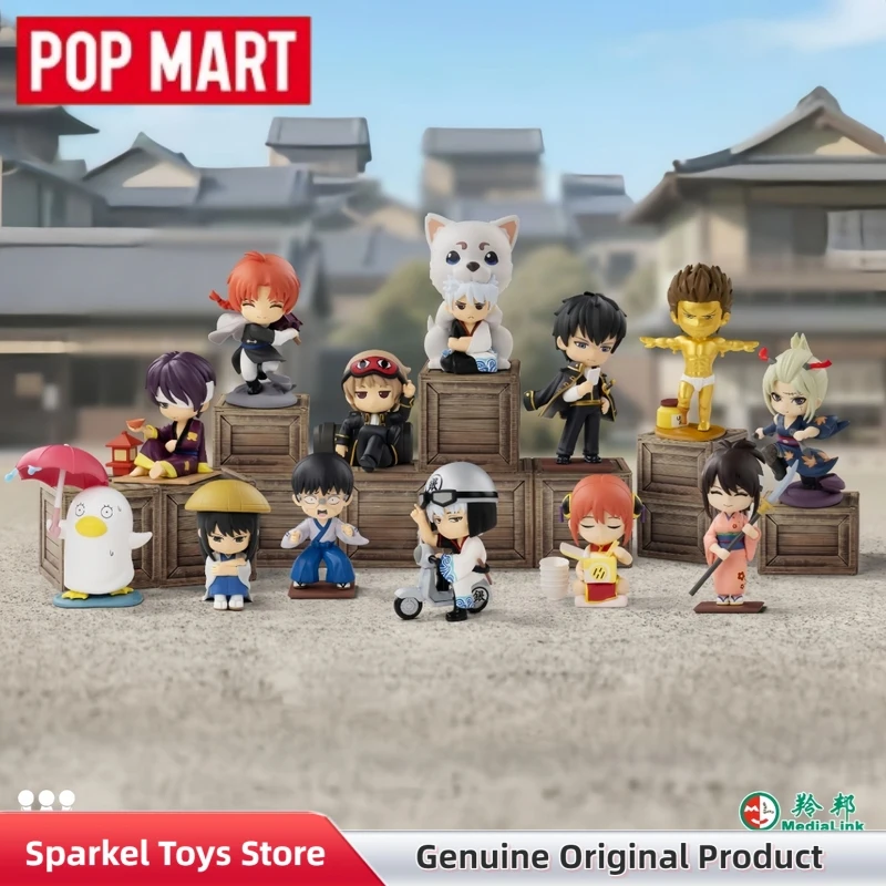 

POPMART Gintama Welcome To Yorozuya Series Blind Box Anime Figure Desktop Decor Collectible Mystery Box Toy Gift For Anime Fans