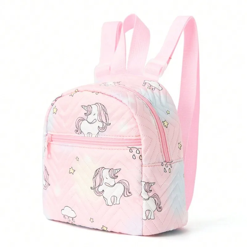 1pc Cute Cartoon Unicorn Print Children\'S Backpack, Suitable for Girls, Students, Outdoor Travel ，School, Holiday Gifts Kid Bag