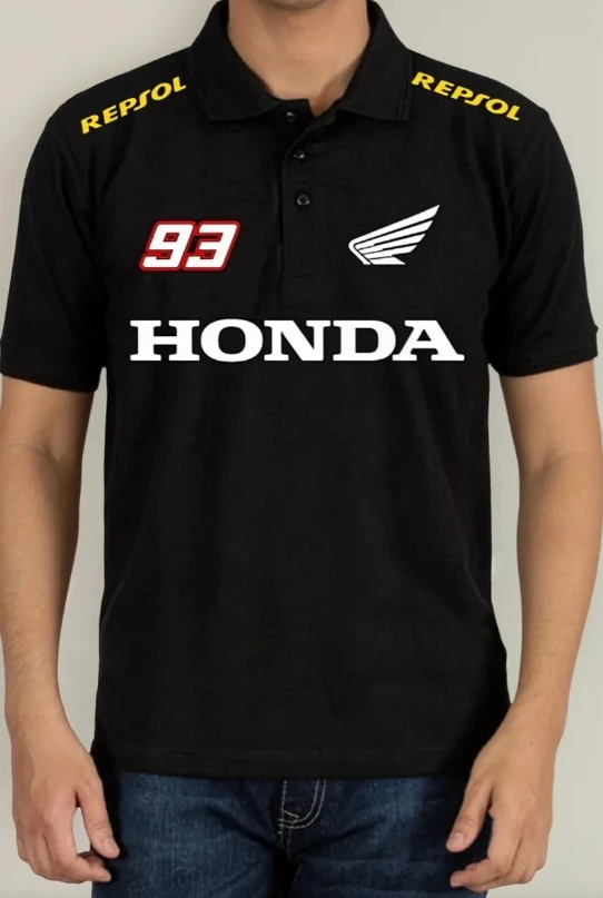 

Honda men's racing motorcycle enthusiasts pure cotton polo shirt racing badge casual daily street high quality polo shirt