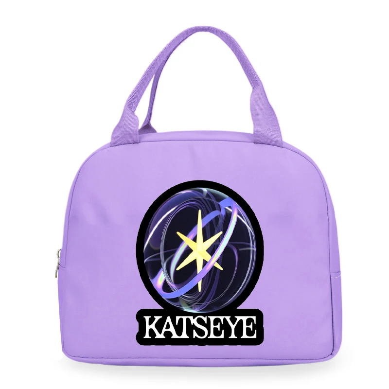 Korean Ulzzang Katseye Print Lunch Bag Women Men Y2K Girl Group Thermal Bag School Student Teacher Lunch Tote Bag