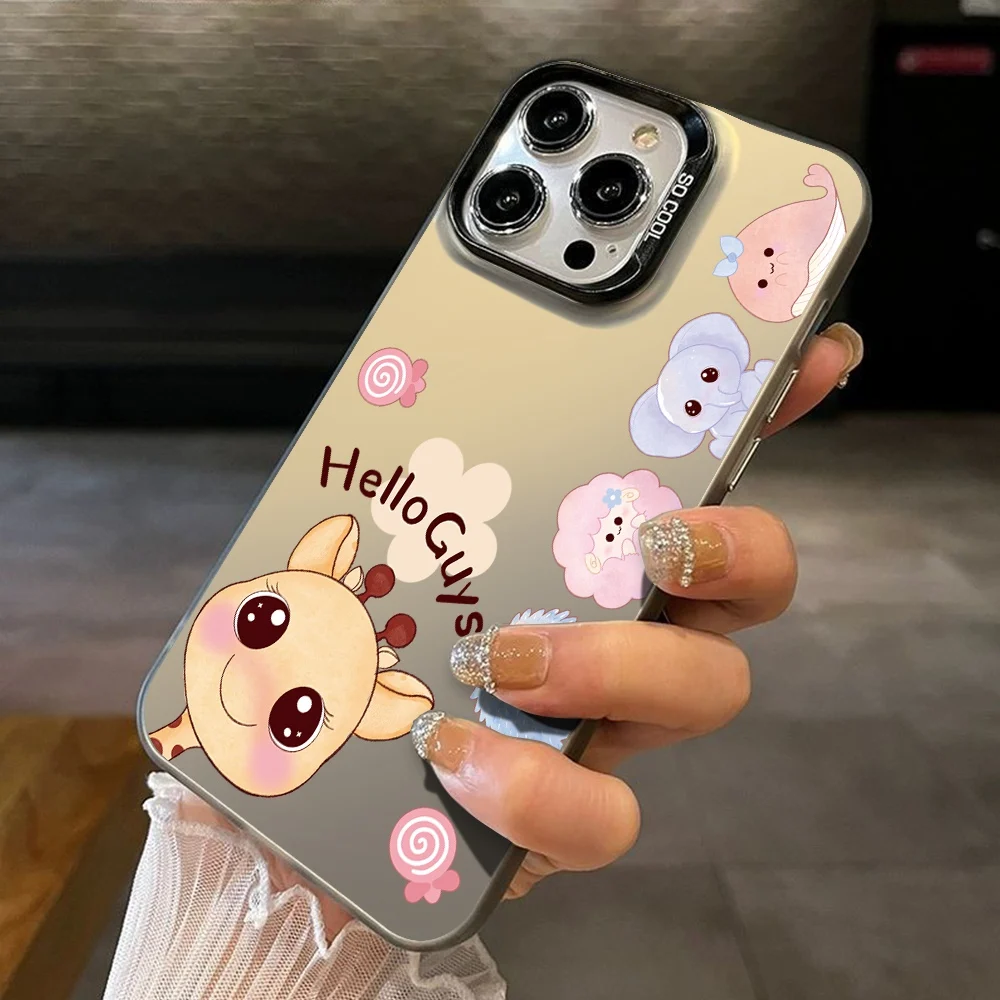 Case For Vivo Y91C Y91i Y93 Y95 1820 2015 V30E V17 V2026 V2029 S1 Pro Cartoon Animals Cover Vivo1811 1816 1920 1906 IMD Plating