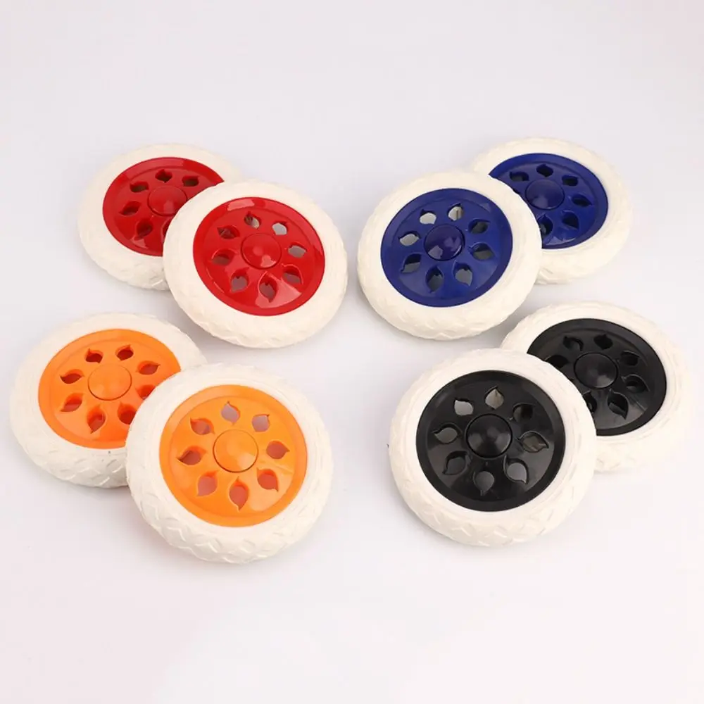 2Pcs Fashion EVA Shopping Cart Wheels Flexible Replacement Travelling Trolley Caster 6.3Inch Anti Slip Tire Wheel