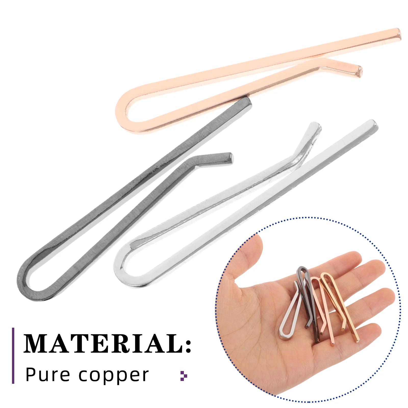 4pcs Tie Clip For Men Solid Brass Necktie Clip Bar Set In Gold Silver Gunmetal Black Rose Gold Wedding Business Formal