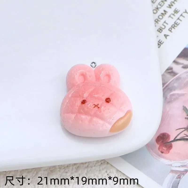 10 Stück Kawaii Kunstharz-Simulations-Lebensmittel Bär Brot Keks Schokolade Flatback Cabochons für Puppenhaus-Dekor Zubehör