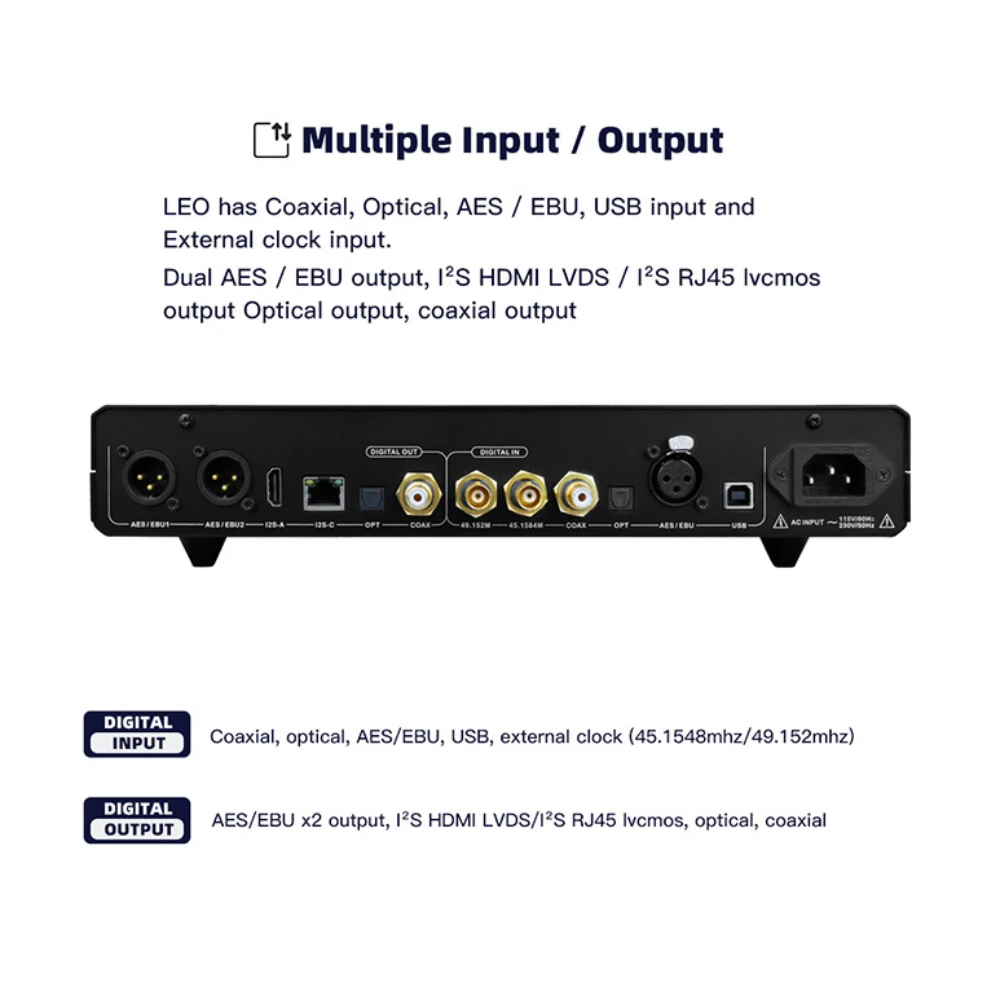 MUSICIAN LEO High Performance USB DAC Dongle Decoder ARM STM32F446 Optical Isolated Input FPGA DSP I2S Digital Interface