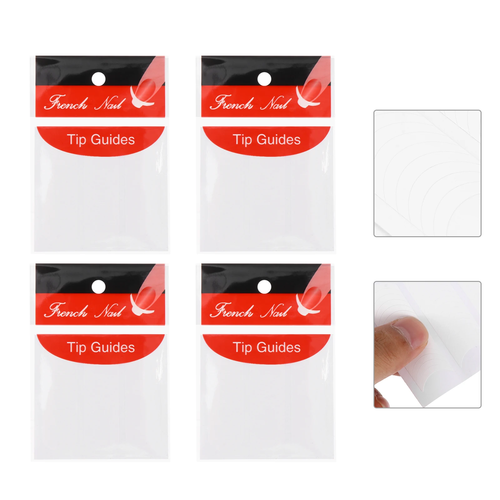 

30pcs Art Stickers Half-Moon Nail Tip Guides French Manicure Decal Adhesive For Natural Artificial Nails Nail Diy Decoration