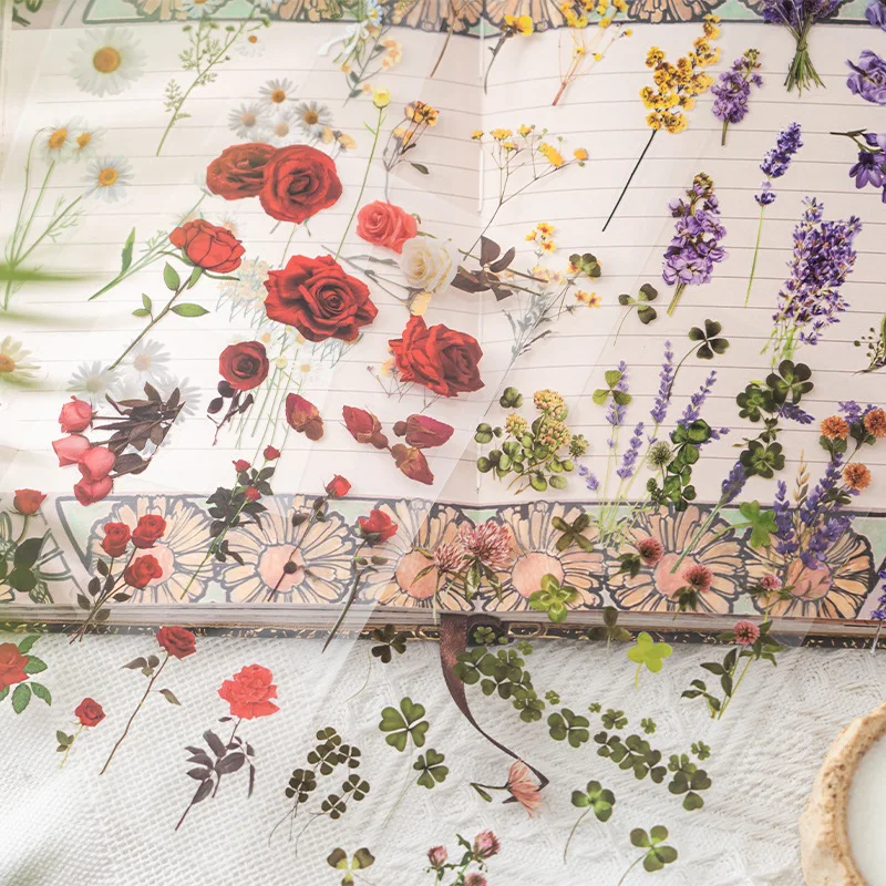 Flower Sticker Pack, Four Seasons Flower Language, Pet, Hand Account, Girl, Ins, Decorative Material Stickers