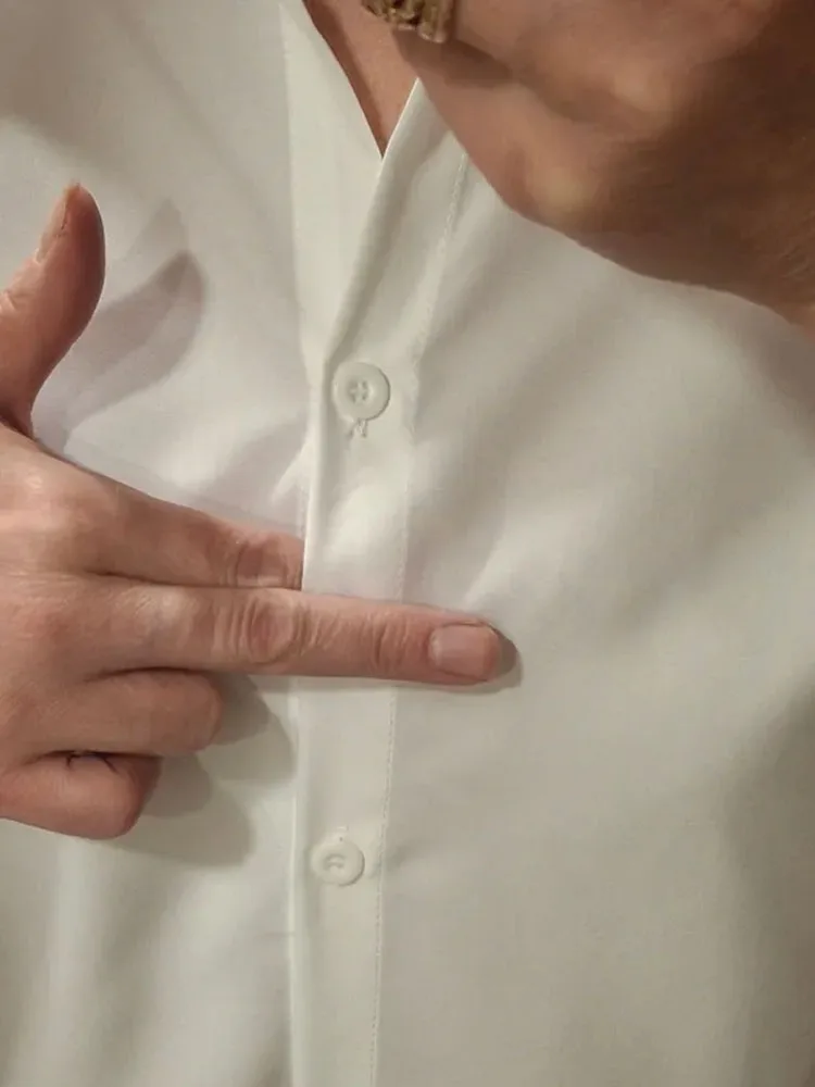 새로운 여름 캐주얼 여성 셔츠 2026 숄 화이트 버튼업 블라우스 여성 패션 우먼 탑스 우아한 여성 튜닉 의류 19870