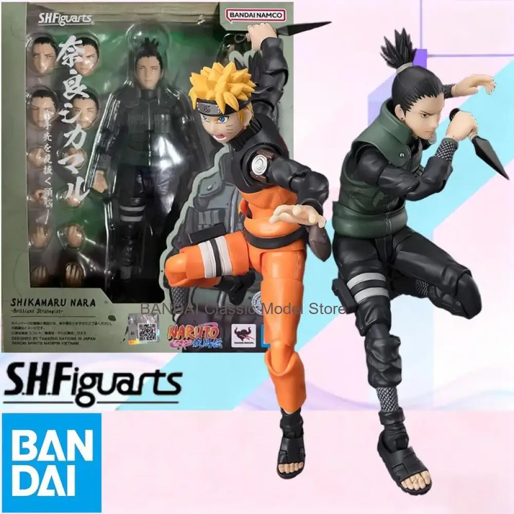

Низкая цена, в наличии, оригинальная коробка BANDAI, S.H.Figuarts NARUTO UZUMAKI SHIKAMARU NARA SHF, фигурка, модель, игрушка, подарок для детей
