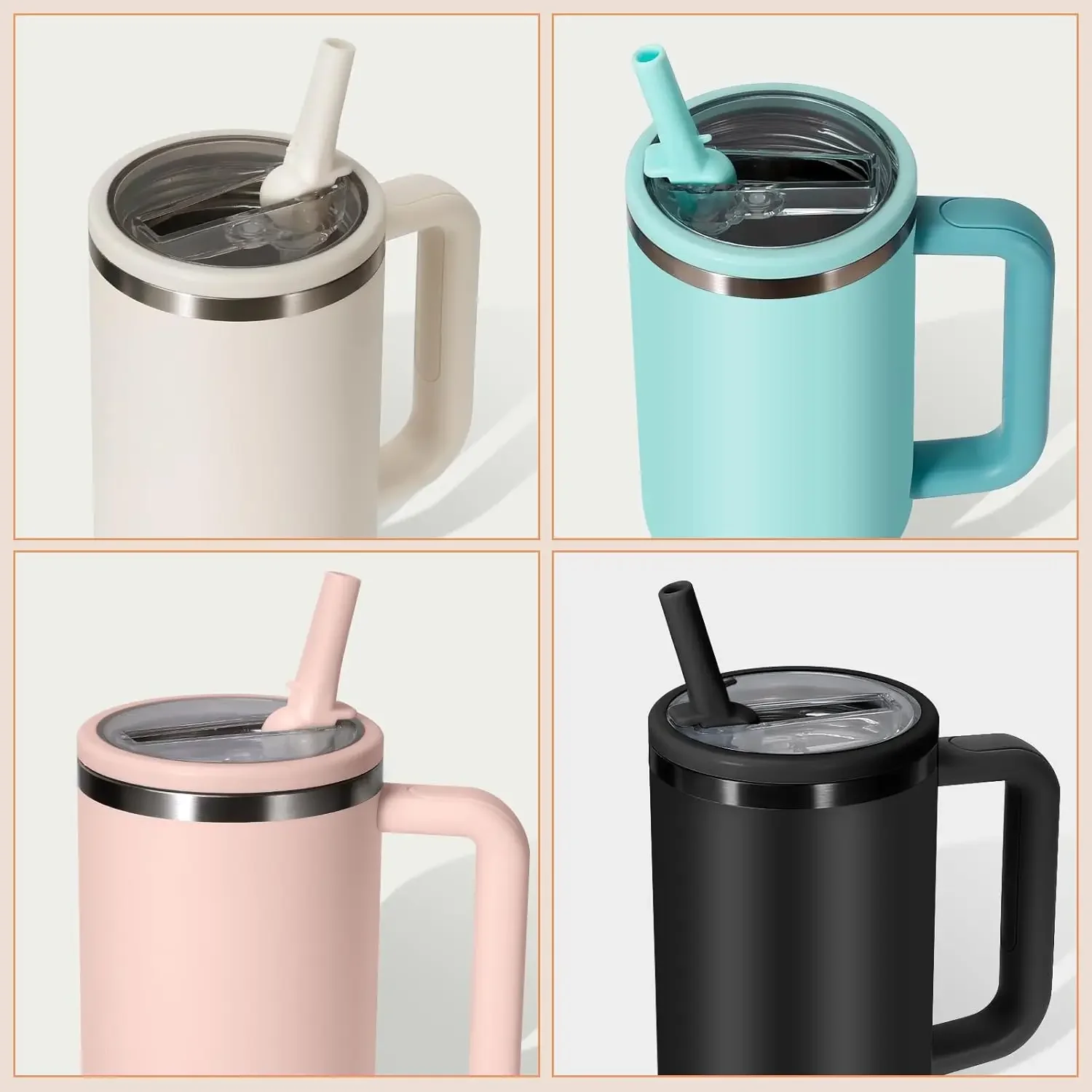 40oz Lid for Stanley Flip Straw Leak Proof Spill-proof Cup Cover Tumbler Lid Replacement for Stanley Cup Accessories Straw Cover - view 5