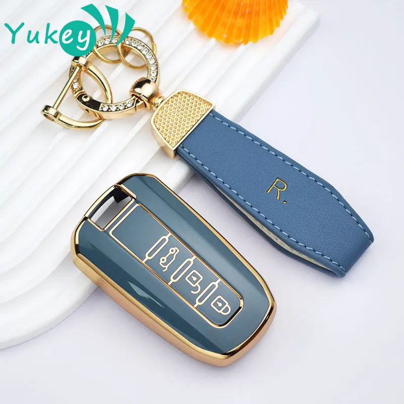 3 4 Buttons TPU Smart Key Case Coverfor Ssangyong Actyon Kyron Rodius Tivolan Korando C Rexton W Car Shell Fob Holder Keychain