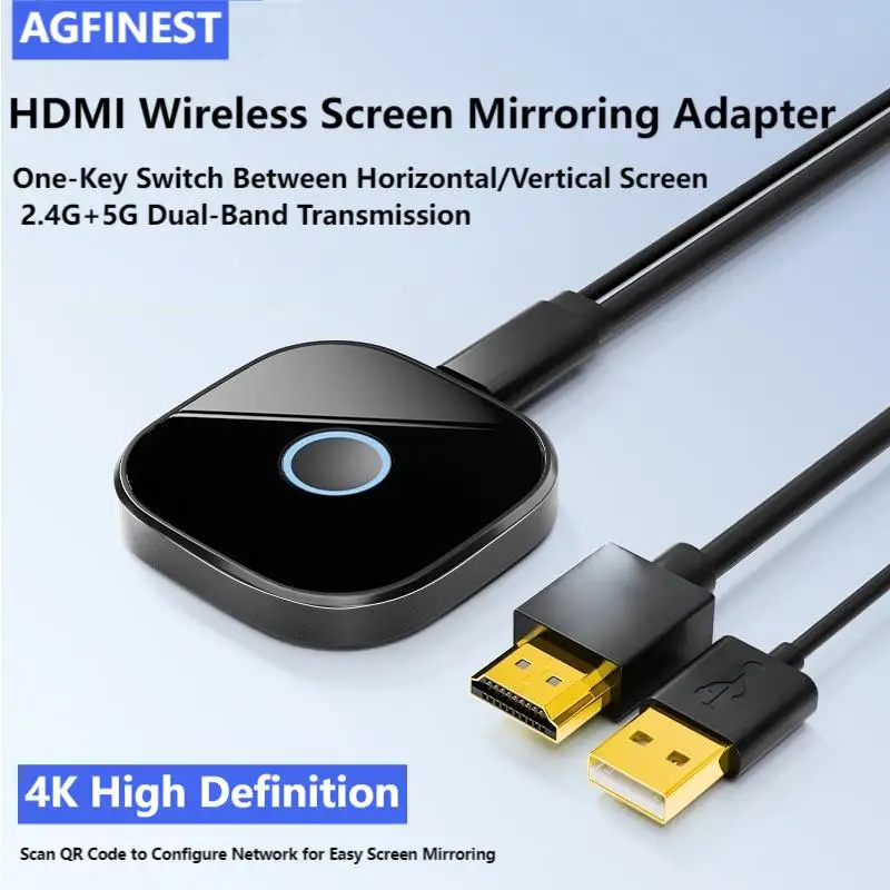 

New WiFi Receiver Video Transmitter Phone 4k HDMI-Compatible Mirroring Screen Display Adapter for IOS Android PC TV Receiver
