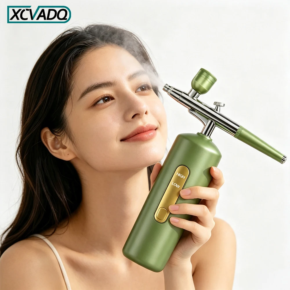 Rechargeable Nano Facial Oxygen Injector, High Pressure Micro Mist Face Sprayer Steamer for Deep Skin Hydration & Rejuvenation