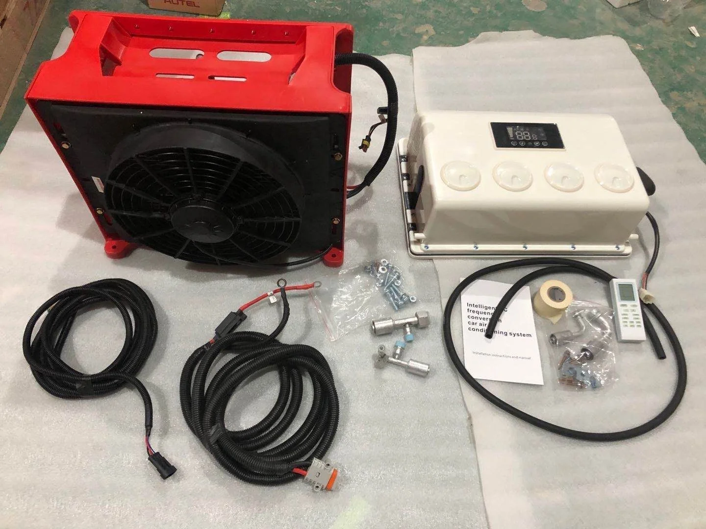 빠른 냉각 범용 24v 멀티 스플릿 에어컨 OEM 자동차 범용 에어컨 시스템 전체 세트 버스 트럭 자동차 전기 Hfc134a