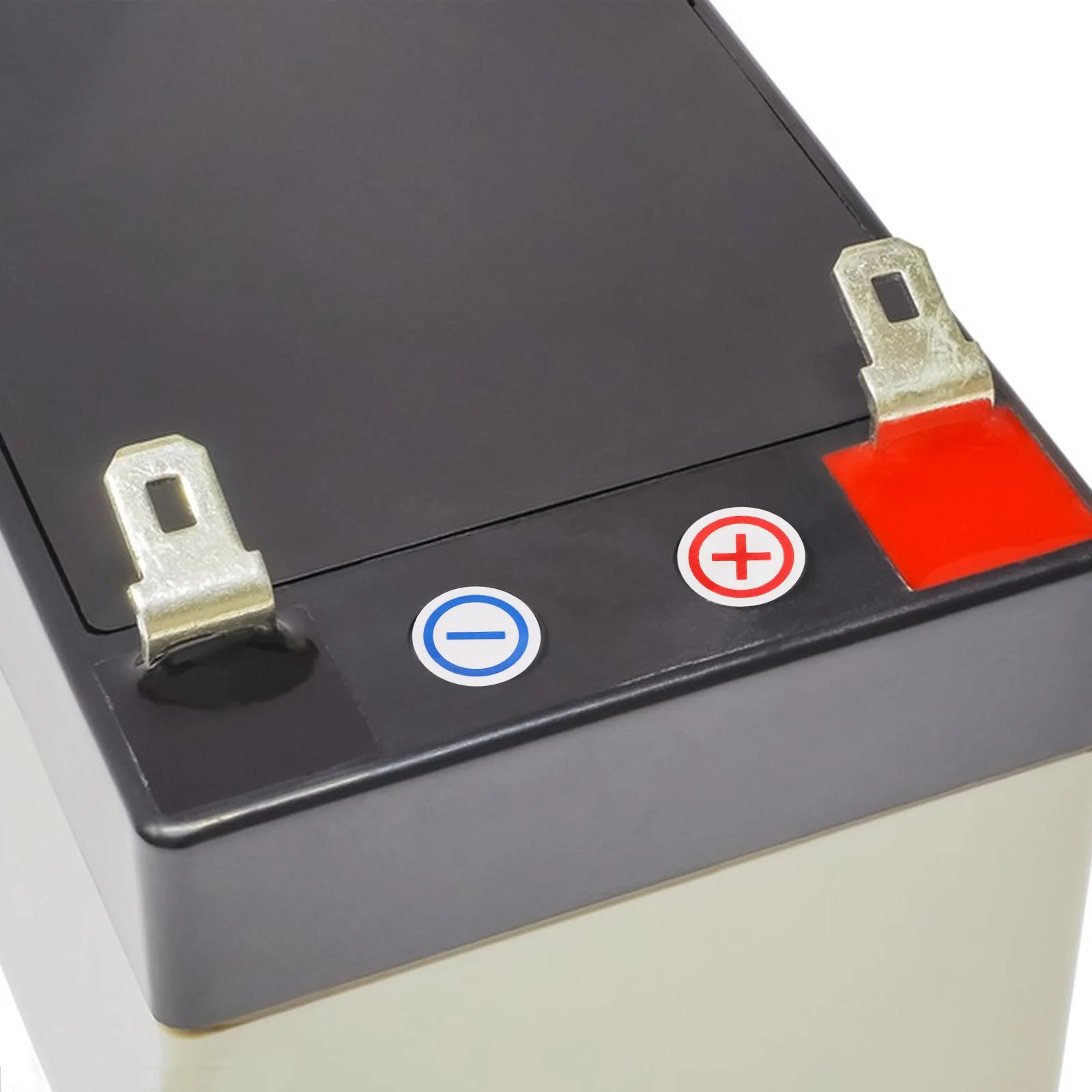 Étiquettes autocollantes polarité de 20mm, 4 feuilles, pour Machines électriques, panneaux de sécurité, autocollants d'avertissement extérieurs, identifiant positif
