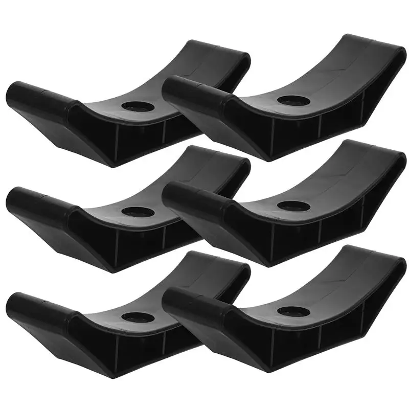 6Pcs Dumbbell Saddles Replacement Plastic Dumbbell Rack Cradles Stable Dumbbell Storage Stand for Gym Use Household Black