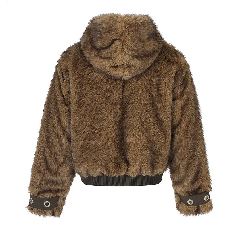 Hip Hop Vintage Fleece Jacket Parka Harakuju Streetwear Outwear Coats For Male Thermal