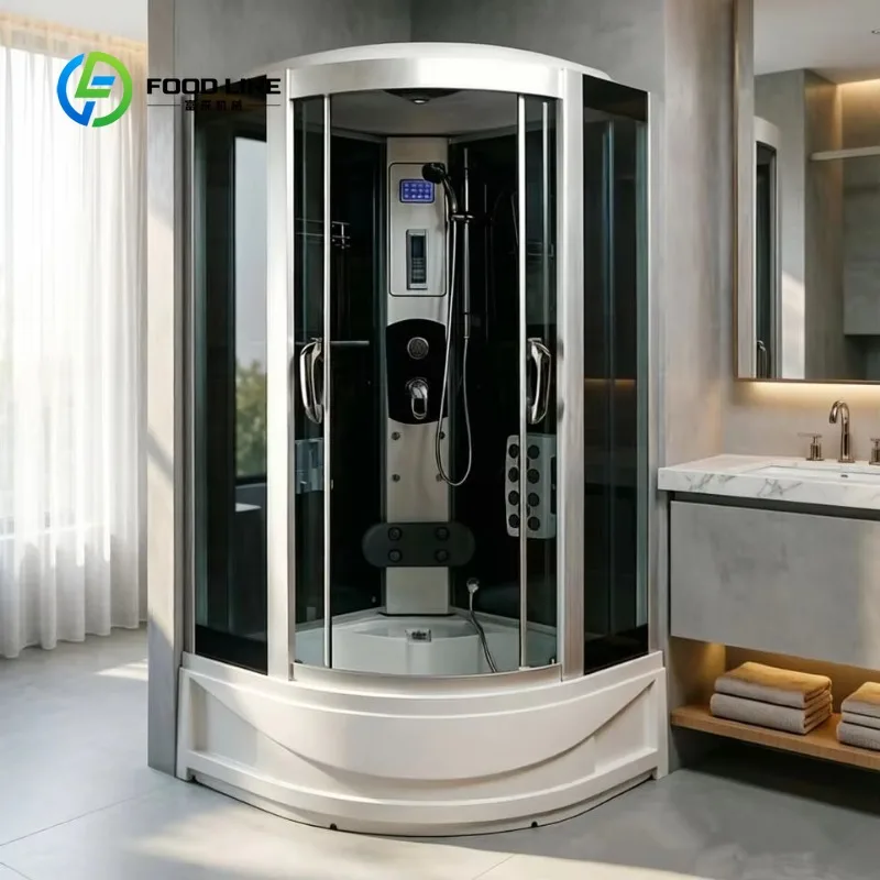 Customized Steam Sauna Shower Room Portable Cabin with Durable White Aluminum Frame for Family Bathroom & Hotel Guest Bath Space