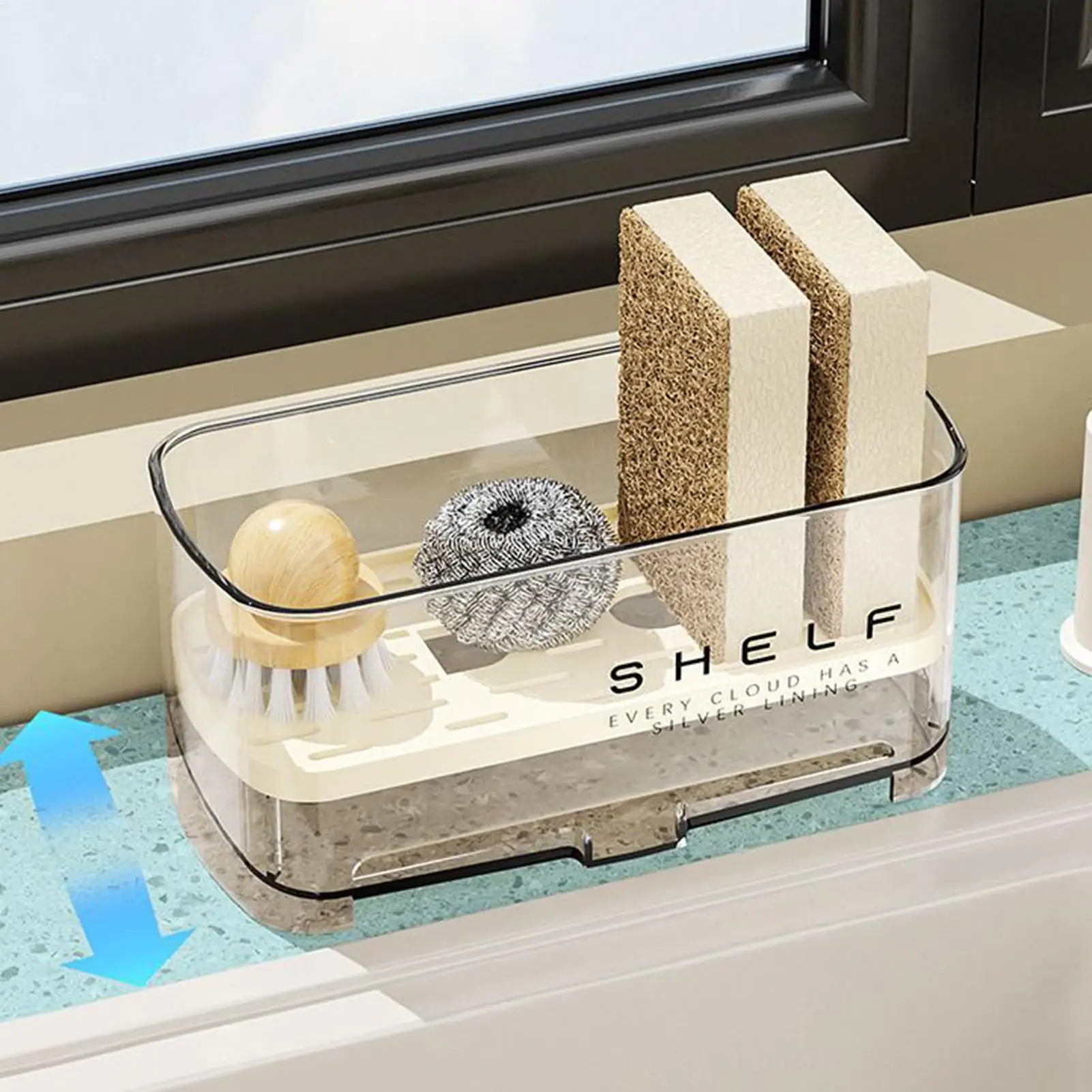 

Adjustable Kitchen Drain Rack, Detachable Sink Organizer for Daily Dish Drying and Counter Space Saving Kitchen storage