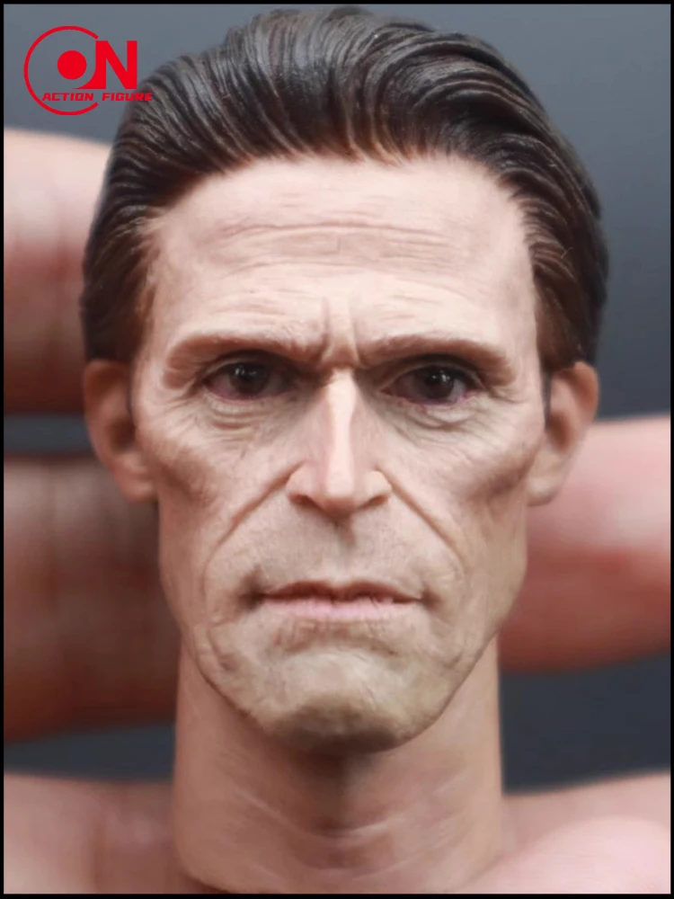 1/6 Green Monster Willem Dafoe Head Sculpt Male Soldier Head Carving Model Fit 12'' Action Figure Body Doll for Hobby Collection