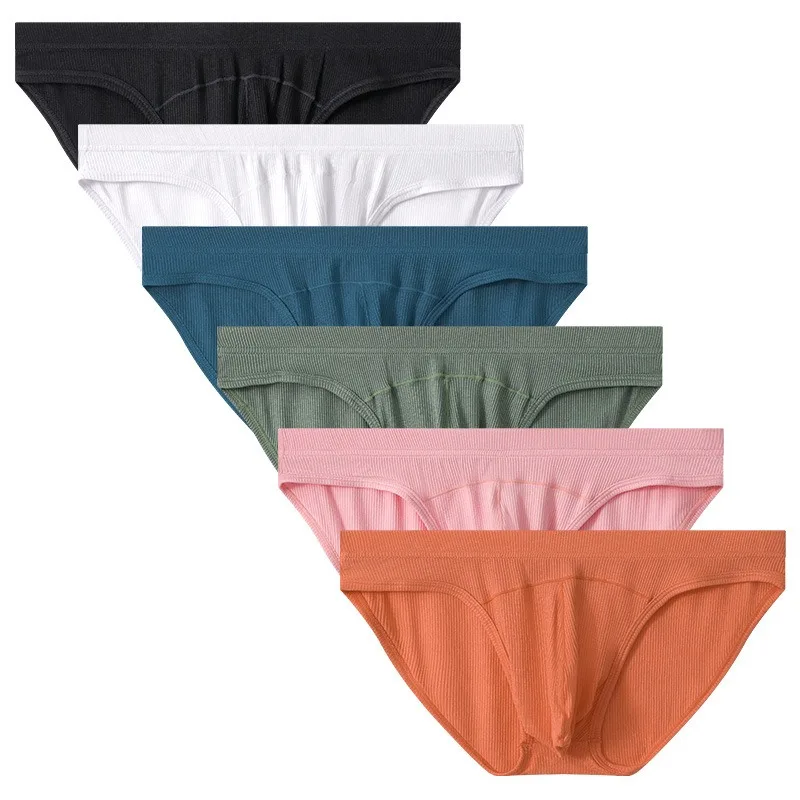 

Men's Underwear Solid Color Low Waisted Triangle Pants Breathable Loose Fit