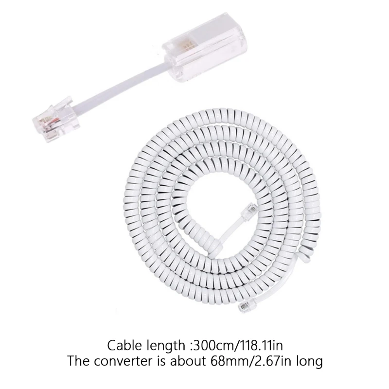 1PC/1ชุดสายโทรศัพท์ชุดสายสำหรับกักเก็บและหูโทรศัพท์สาย RJ9สำหรับโทรศัพท์พื้นฐาน