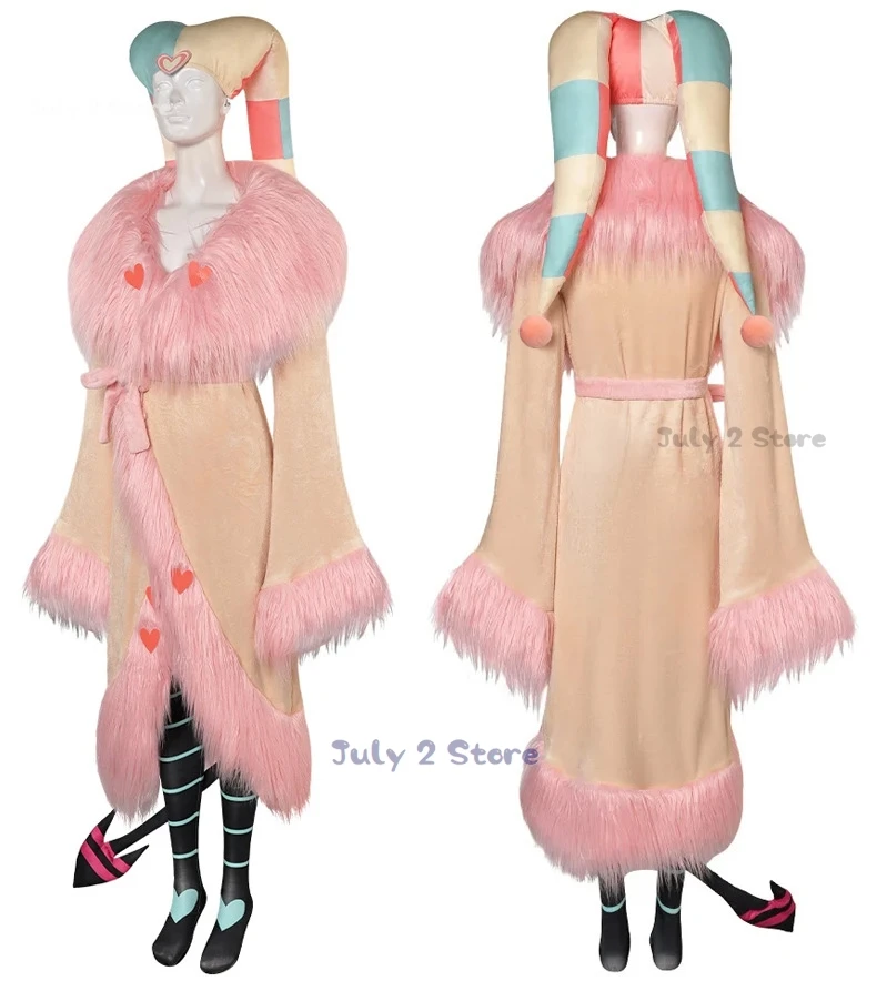 Helluva S2 Fizzarolli منامة ثوب النوم تأثيري حلي الملابس أنيمي البدلة شيطان الأسنان هالوين حفلة يتوهم للجنسين مثير الزي