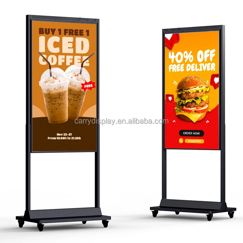 3000 Nit High Brightness s Hanging Advertising Digital Signage Facing Window LCD Screen view 3