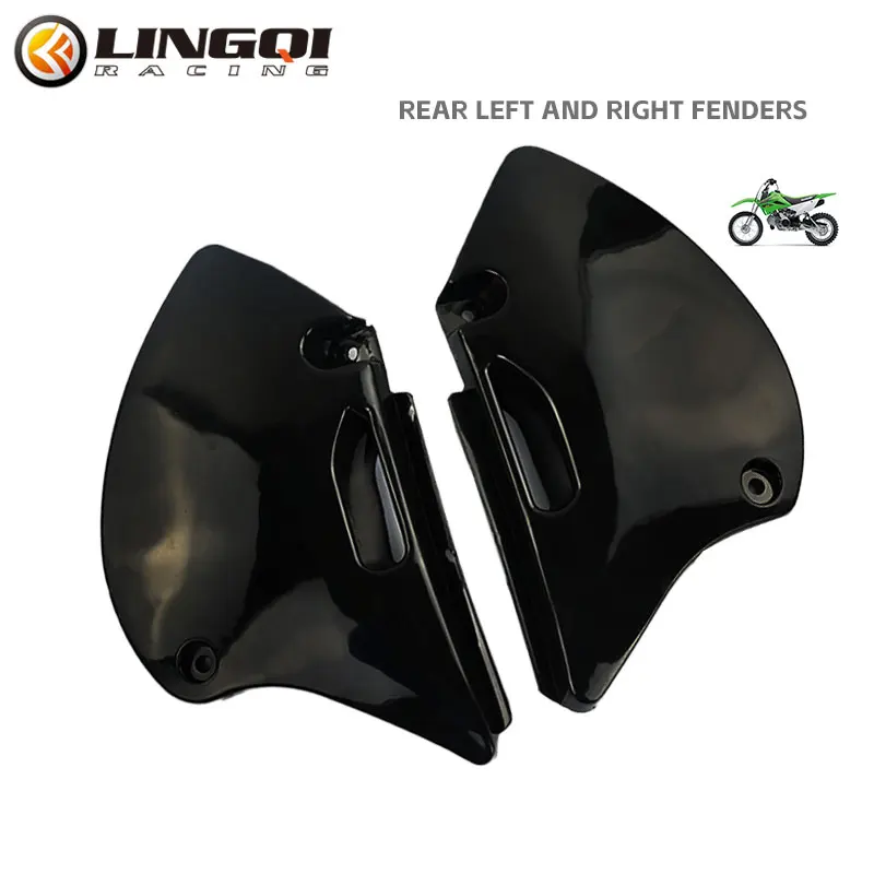 LINGQI RACING Motorcycle Rear Side Seat Cover Panel Fairing Cover Guard Plastic Fender Mudguard For BBR KLX 50cc-160cc Parts