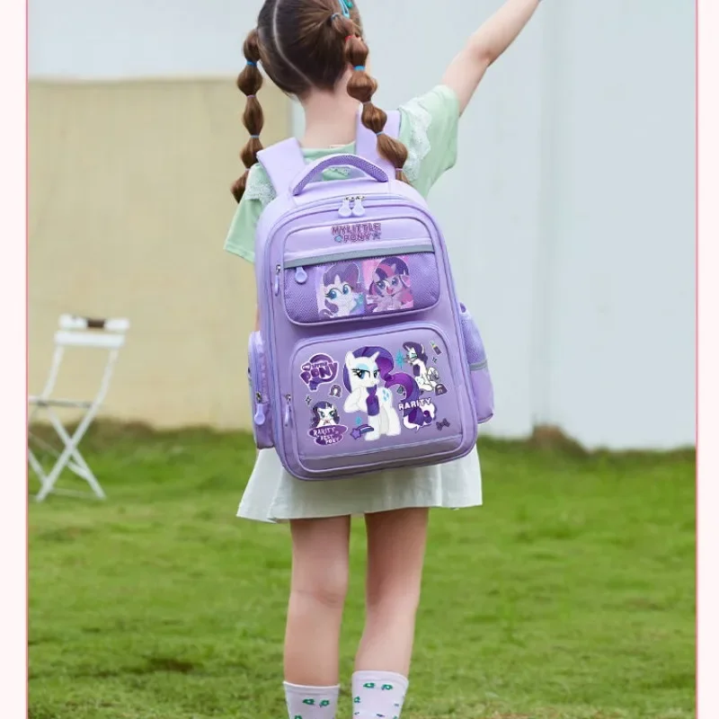 Mochila escolar Rainbow Pony Baoli para niña, bolso de hombro de gran capacidad para estudiantes de primaria, mochila Rosa ligera y versátil de princesa, novedad