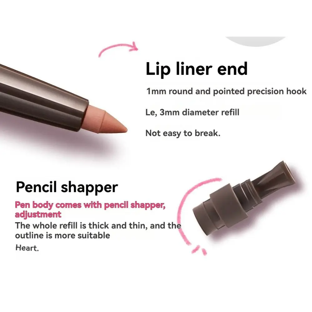 Lápiz Delineador de labios mate resistente al agua, lápiz labial con forma de labio, lápiz labial de labios regordete, lápiz delineador de labios de terciopelo hidratante de larga duración