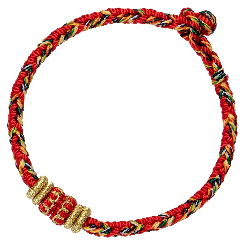 2026 New Style Year of the Horse Red Rope Bracelet Eight Patron Saints Zodiac Lucky Handwoven Jewelry for Adults