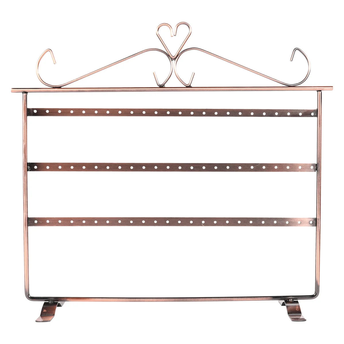 1Pcs Earring Display Stand Metal Three Layers Organizer for Jewelry Desktop Storage Double Sided Rack Keychain Holder