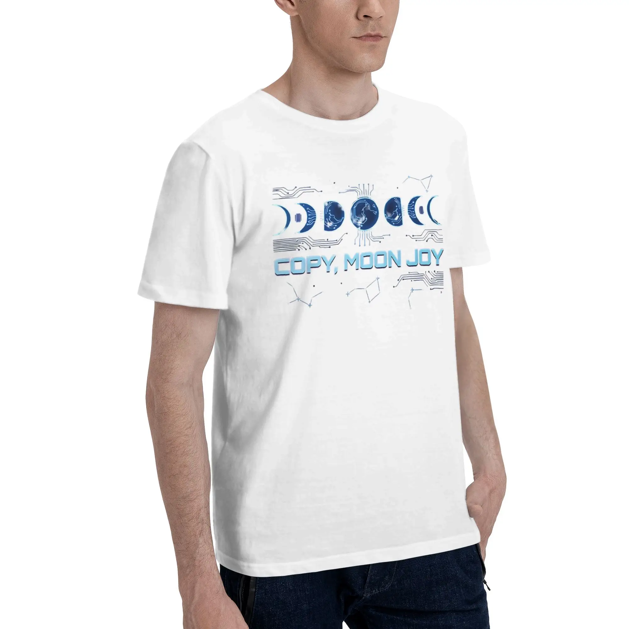 Copy Moon Joy 20 Funny 100% Cotton T-Shirt  Tops Tees For Men