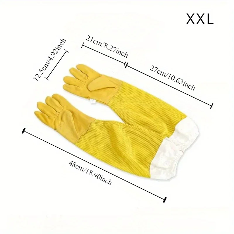 Sheepskin windproof gloves, professional protective covers for beekeepers, ventilated gloves, and beehive tools for prevention
