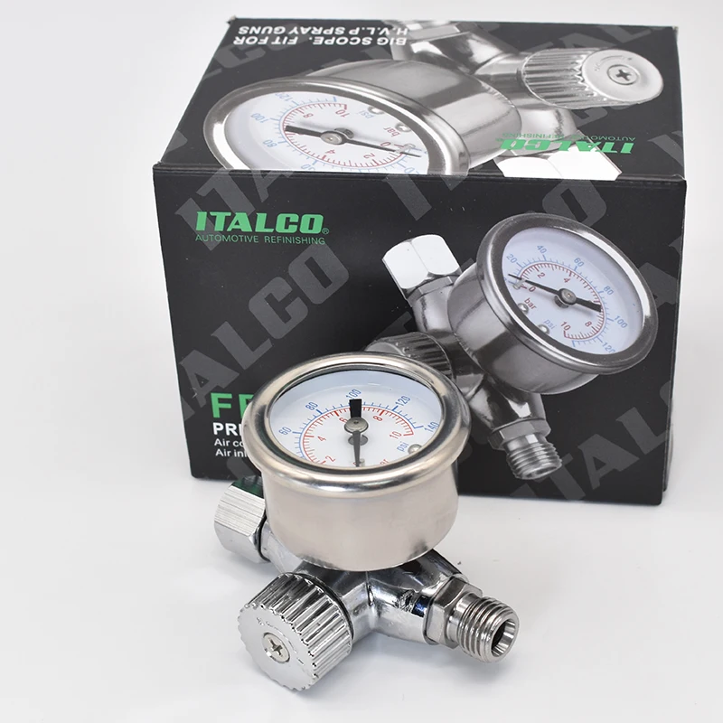 

Original Auarita Italco Premium Spray Tool Air Regulator with Gauge Spare Parts 1/4inch Air Inlet and Outlet