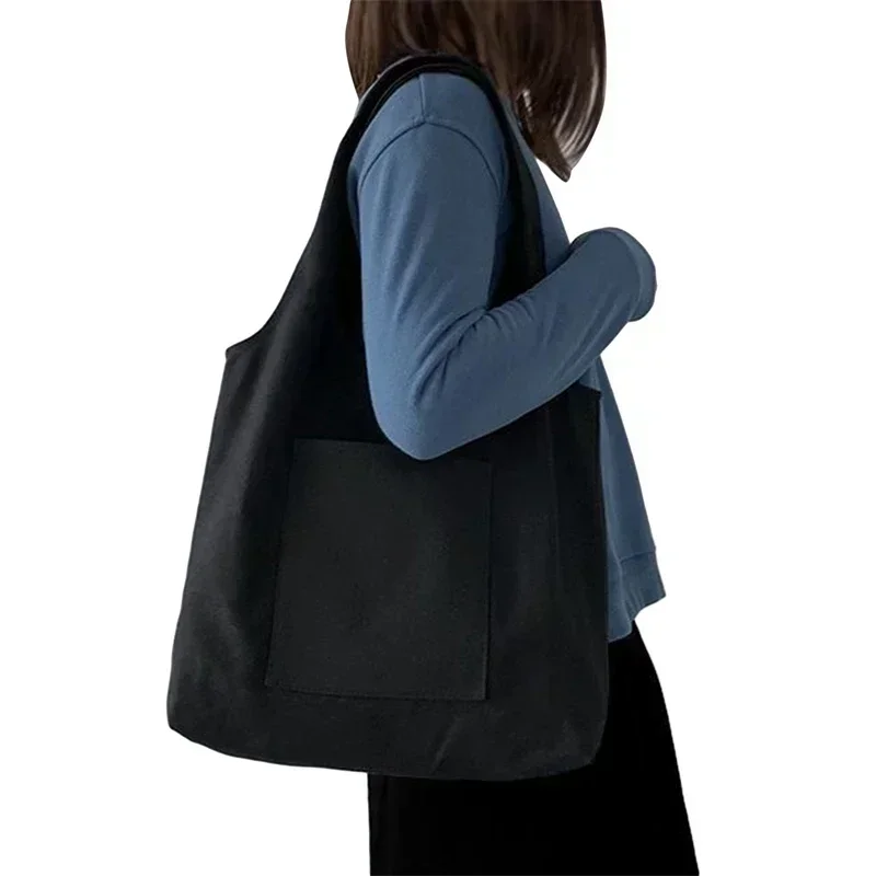 NBX-02Canvas Bag for Women Shopper Handbags Environmental Storage Reusable Canvas Shoulder