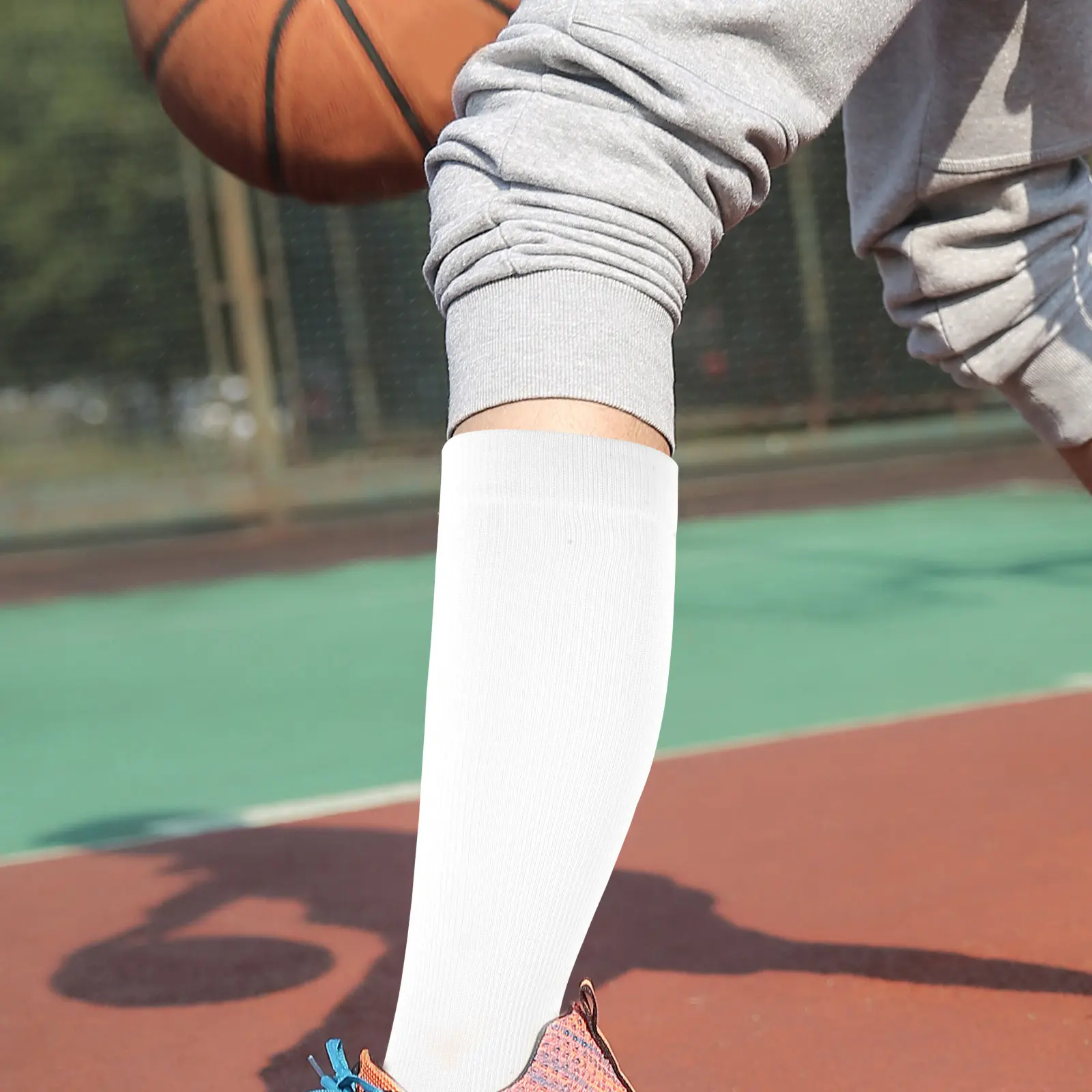 

2Pairs Pressure Socks Breathable Compression Calf Socks Running Workout Outdoor Sports Long Tube High Elastic Sports Stockings