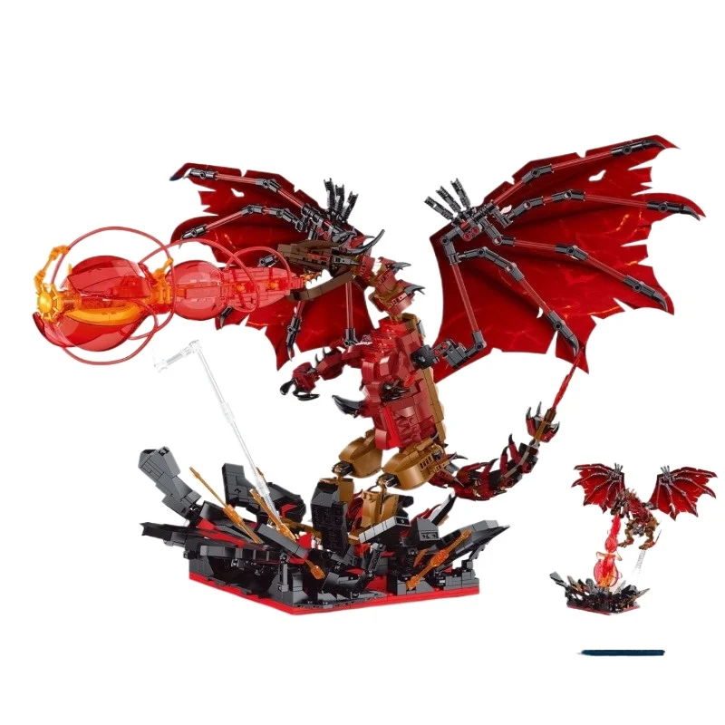 Klocki konstrukcyjne GSF MOC ICE Frie Dragon, model do składania, zabawka dla dzieci, gra DIY, dekoracja na biurko do domu