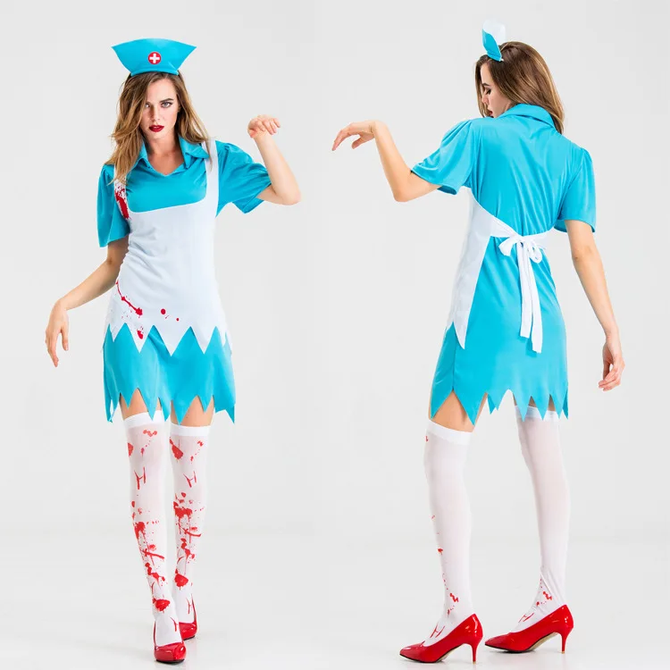 

Halloween Woman Nurse Dress Cosplay Costume Horror Suits Holiday Party Funny Costume Ball Stage Performance Clothes