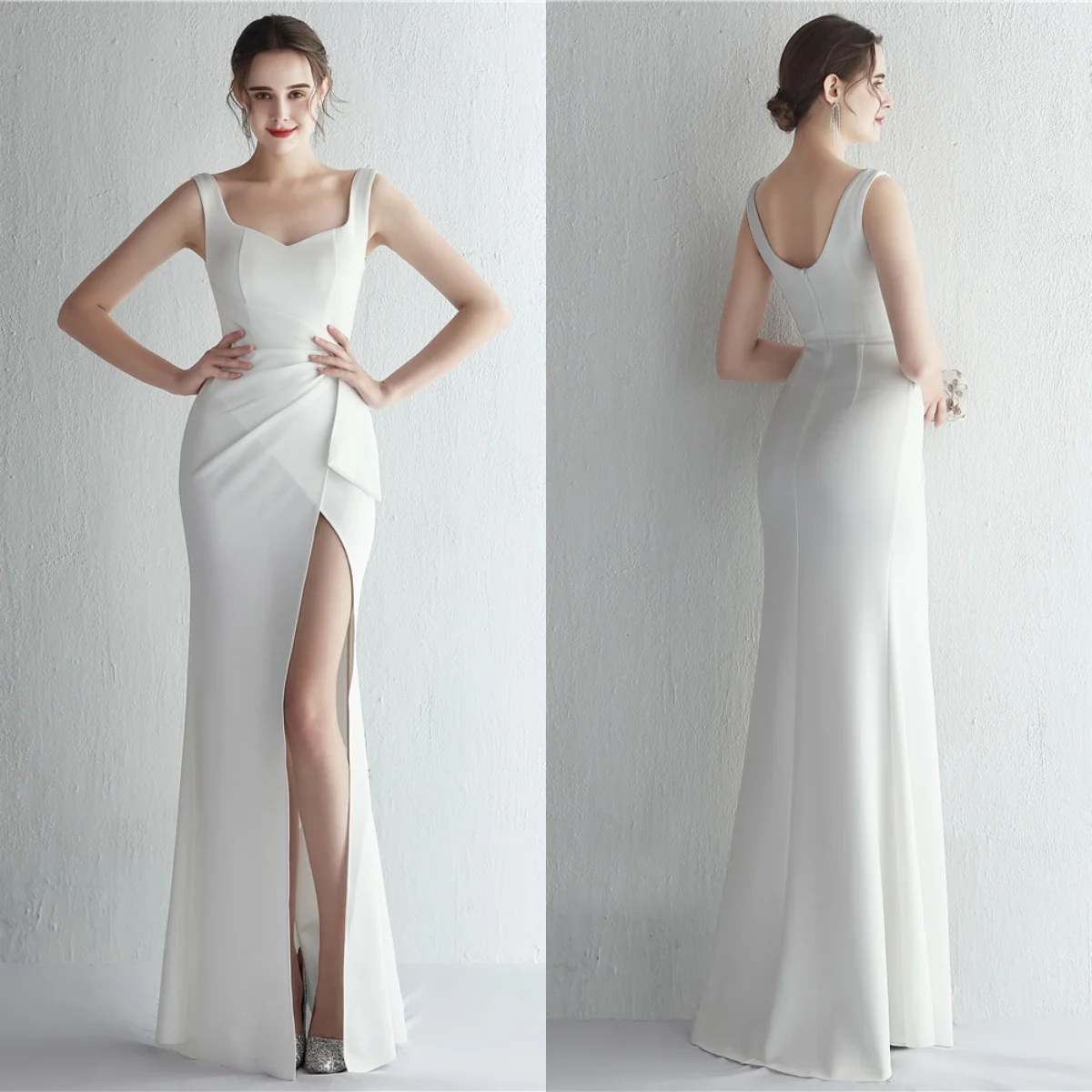 evening-dresses-white-stretchy-beads-spaghetti-straps-zipper-back-mermaid-trumpet-floor-length-women-party-formal-gowns-ye023